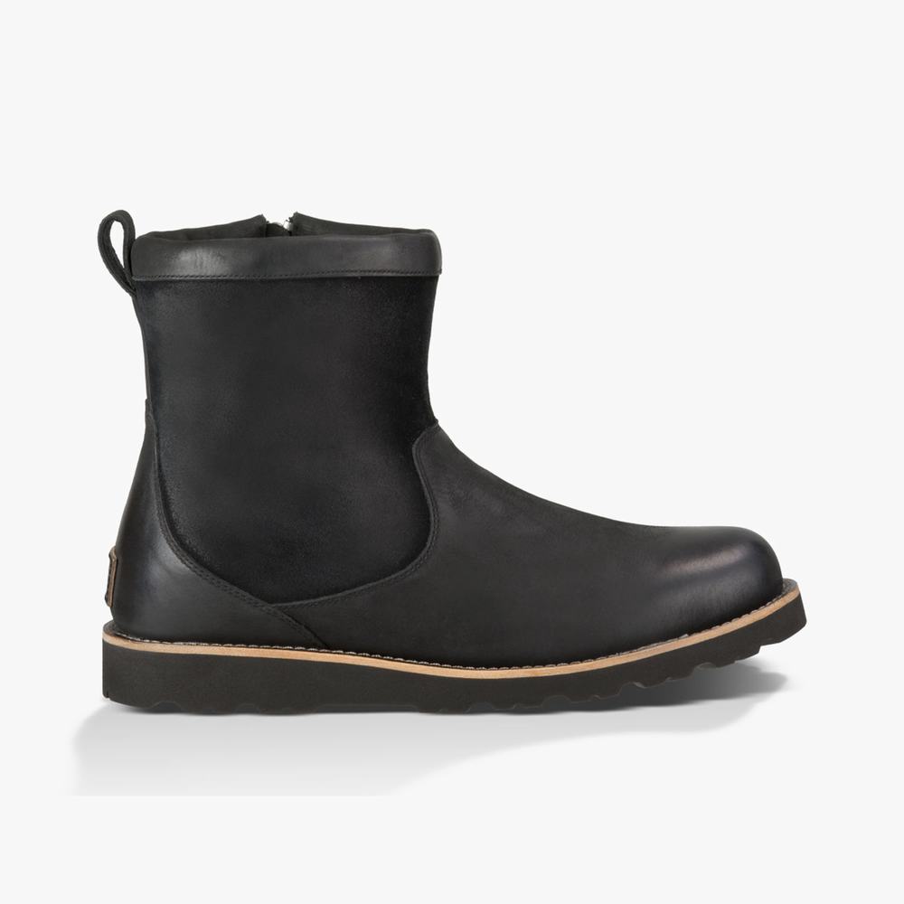 Bottes Hautes UGG Hendren Homme Noir Soldes 995KXLUC